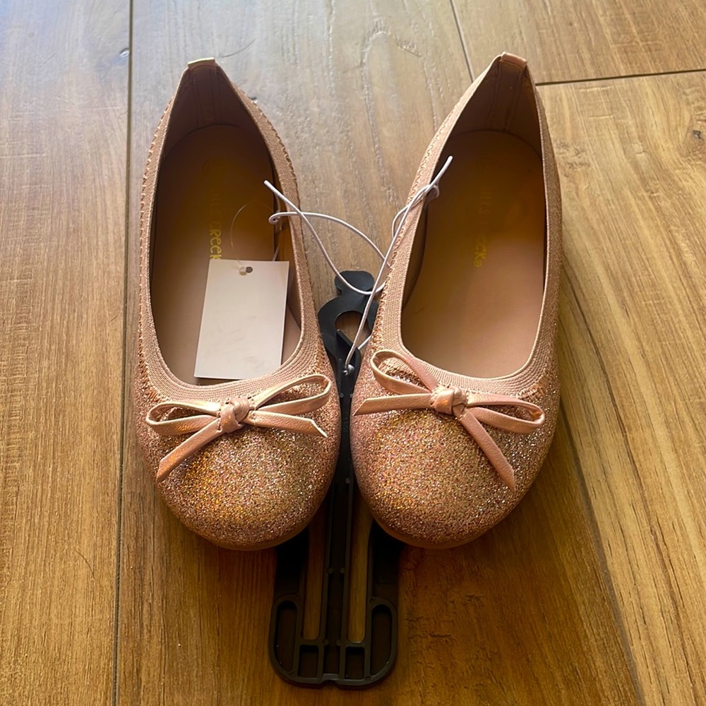 Rose Gold Glitter ballet slippers